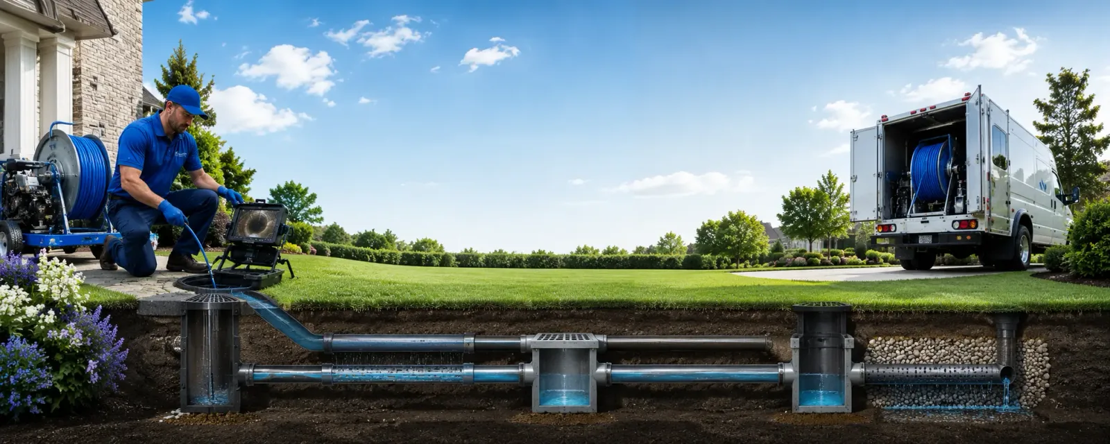 Outdoor drain cleaning information for De Soto, GA
